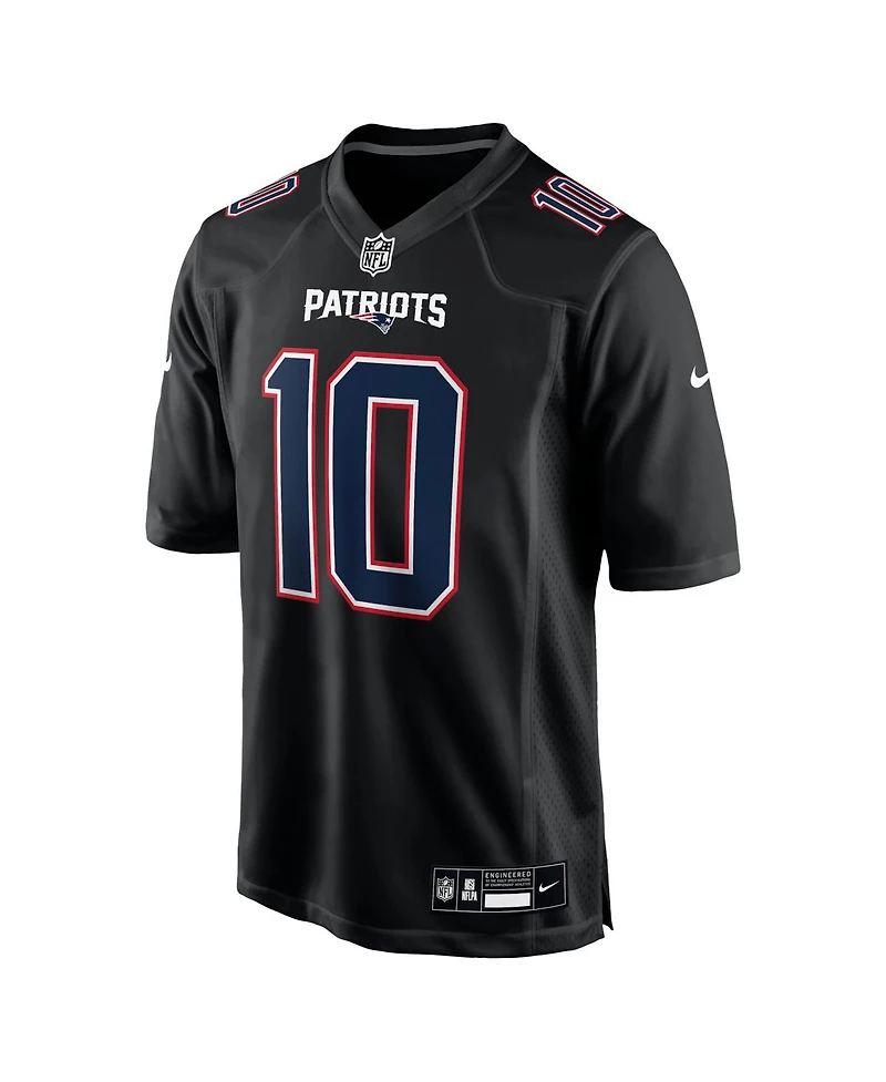Nike Men's Drake Maye Carbon Black New England Patriots Game Jersey