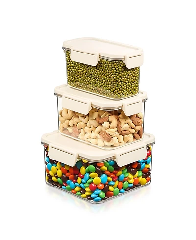 Sorbus 3-Piece Assorted Snap Lids Airtight Food Storage Container Set