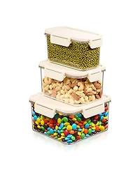 Sorbus 3-Piece Assorted Snap Lids Airtight Food Storage Container Set