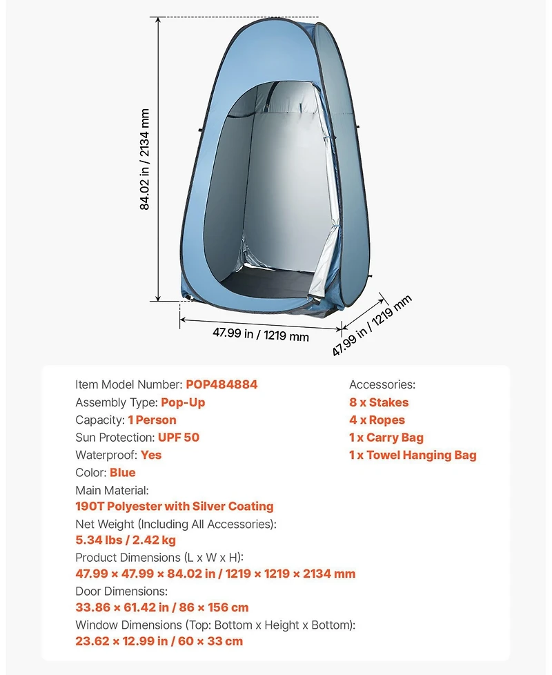 Cozito Pop Up Shower Tent