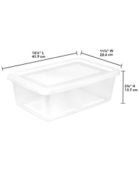 Sterilite 12 Quart Storage Box, Stackable Plastic Container, Home Organizer, 12 Pack