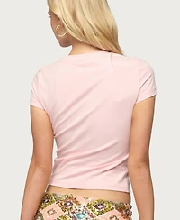 Edikted Women's Beach Babe Sequin T Shirt