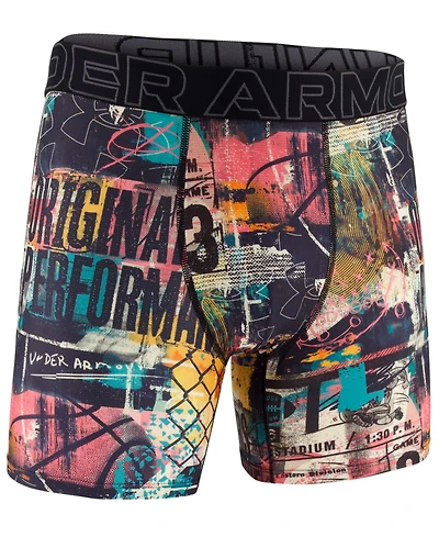 Under Armour Men's Performance Tech Mesh Novelty 6" Boxer Briefs