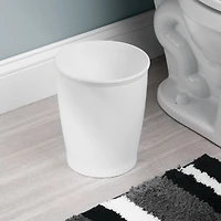 iDesign Small Plastic Round Bathroom Trash Can, 2-Pack