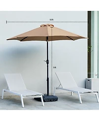 Yiortwo 10 Ft Patio Umbrella Market with Tilt Crank Uv Protection
