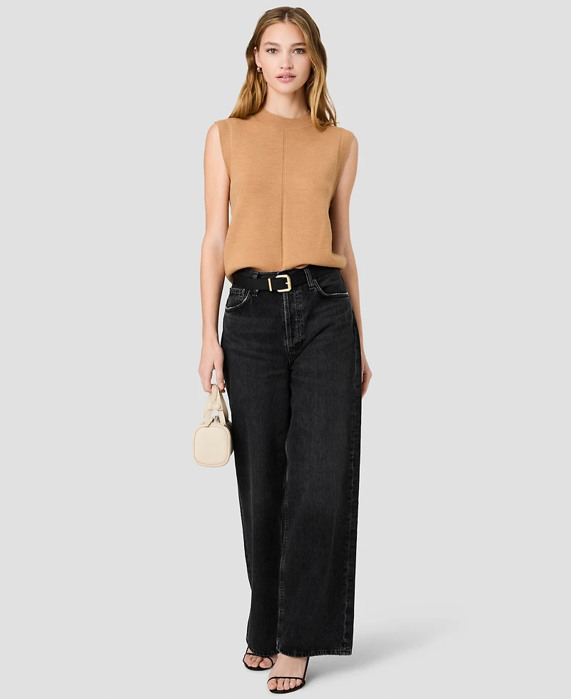 French Connection Women's Babysoft Vertical Tick Sleeveless Knit Top