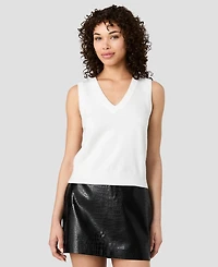 French Connection Women's Willa V-Neck Sleeveless Knit Vest