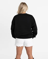 Gameday Couture Women's Black Ohio State Buckeyes Oversized Victory Lane Label Premium Sweatshirt