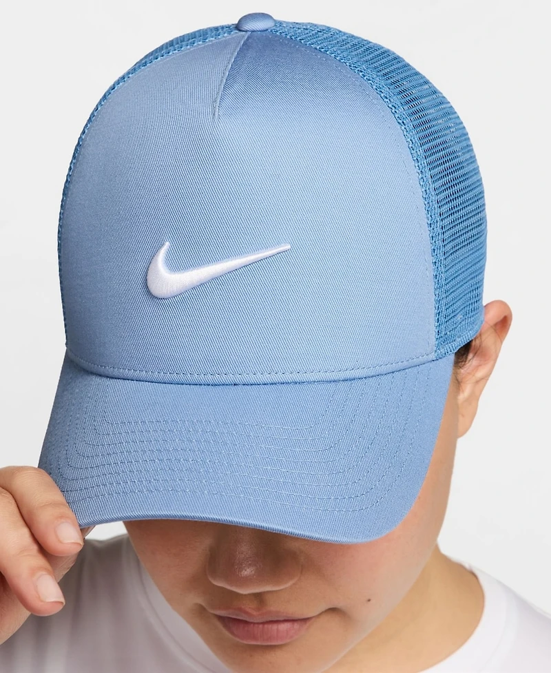 Nike Men's and Women's Light Blue Swoosh Rise Trucker Adjustable Hat