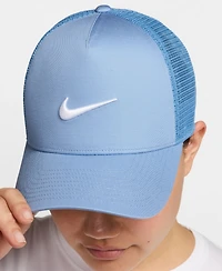 Nike Men's and Women's Light Blue Swoosh Rise Trucker Adjustable Hat