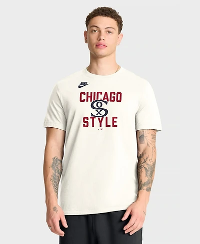 Nike Men's Cream Chicago White Sox Cooperstown Collection ‘70s Inspired T-Shirt