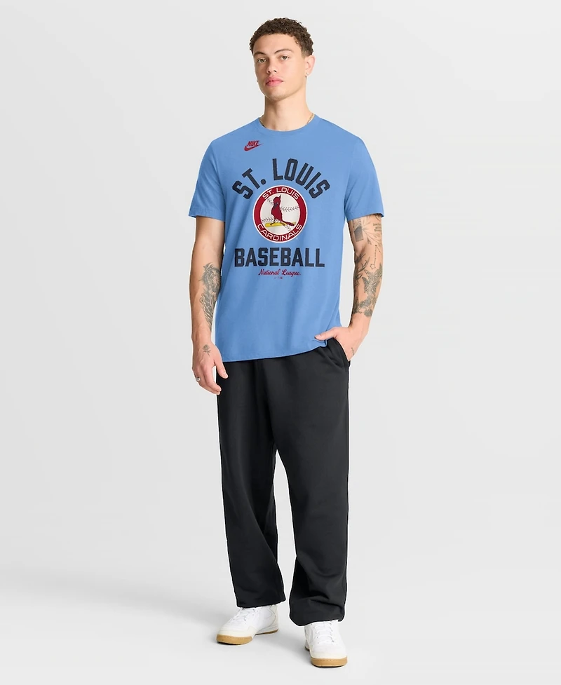 Nike Men's Light Blue St. Louis Cardinals Cooperstown Collection T-Shirt