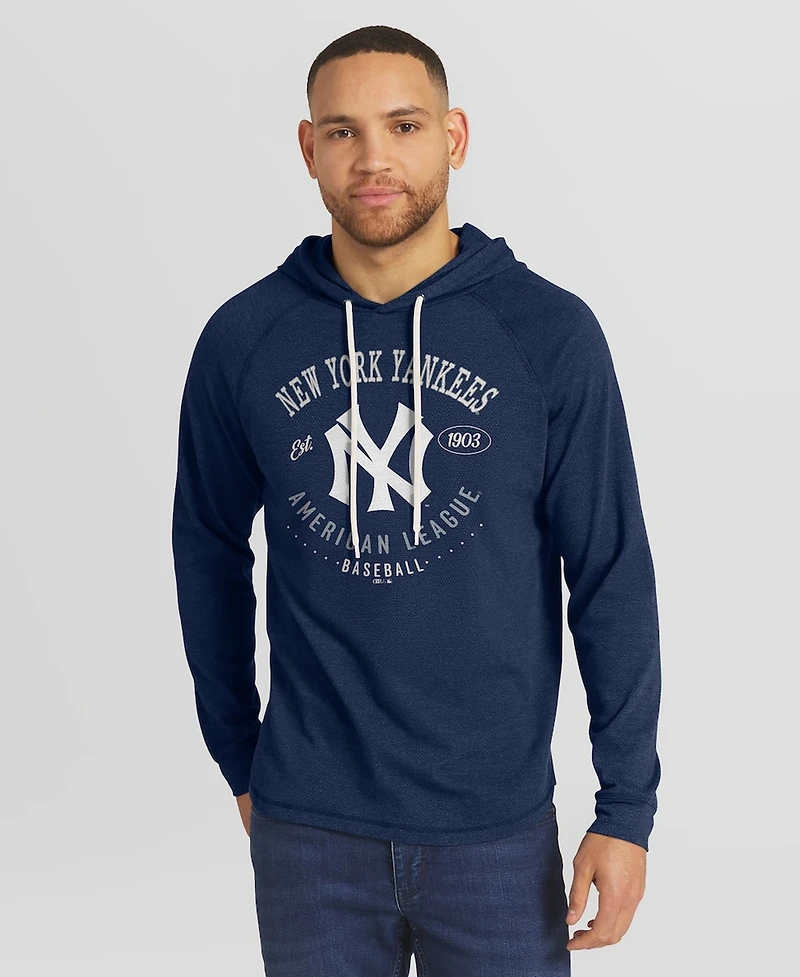 Darius Rucker Collection by Fanatics Men's Navy New York Yankees Raglan Hooded Long Sleeve T-Shirt
