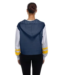 New Era Women's Navy Milwaukee Brewers Boxy Lace-Up Hoodie