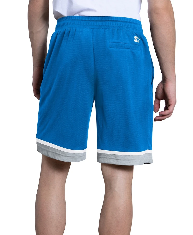 Starter Men's Blue Detroit Lions Power Play Mesh Shorts