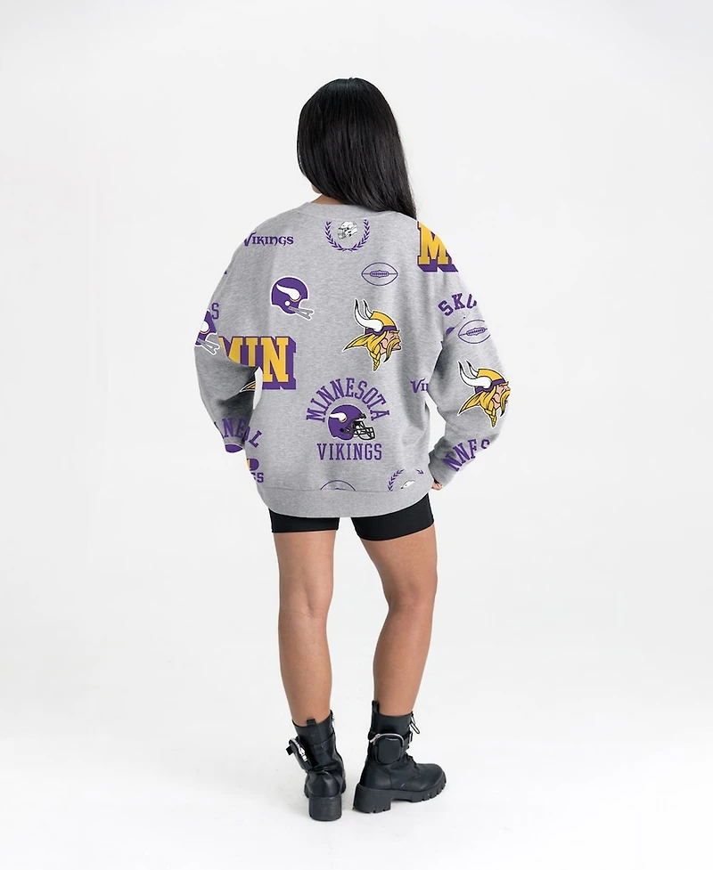 Gameday Couture Women's Heather Gray Minnesota Vikings Always On Repeat Fleece Sweatshirt