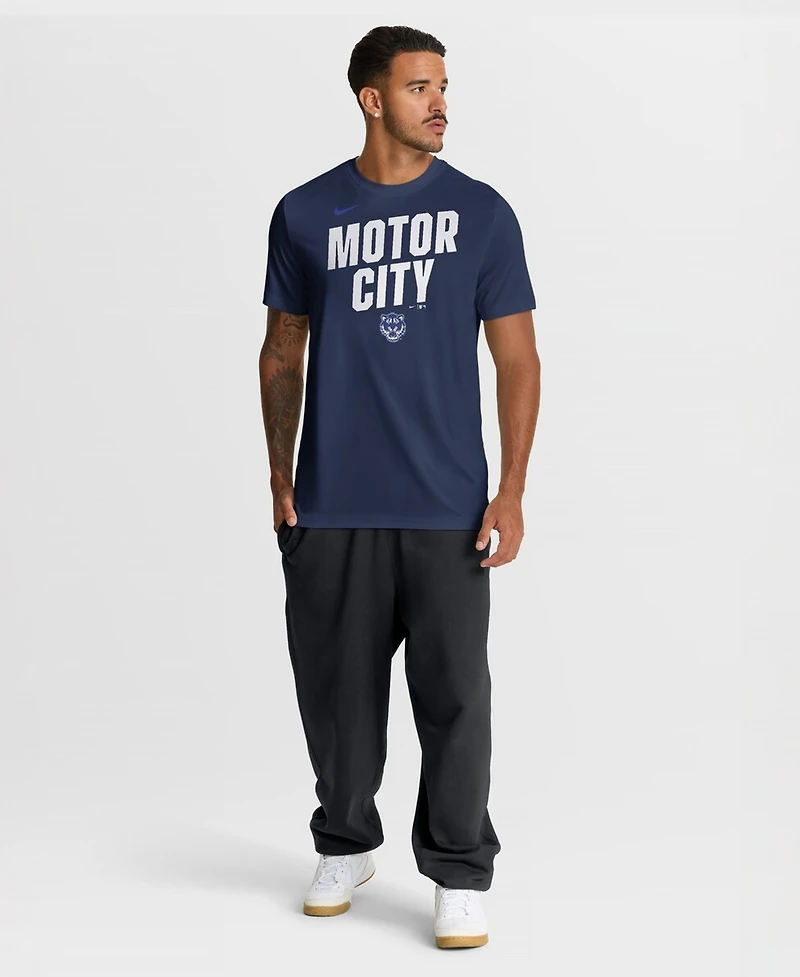 Nike Men's Navy Detroit Tigers City Connect Team Phrase Script Dri-fit T-Shirt