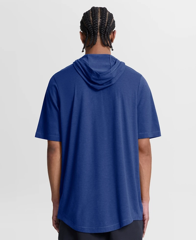 Nike Men's Royal Los Angeles Dodgers Arched Wordmark Tri-Blend Hooded T-Shirt