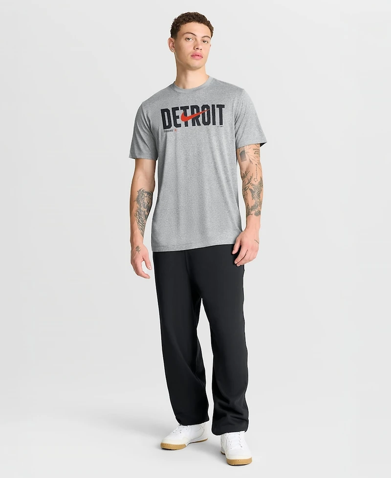 Nike Men's Heather Gray Detroit Tigers Swoosh Legend Dri-fit T-Shirt