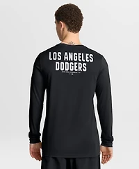 Nike Men's Black Los Angeles Dodgers 2-Hit Legend Dri-fit Long Sleeve T-Shirt