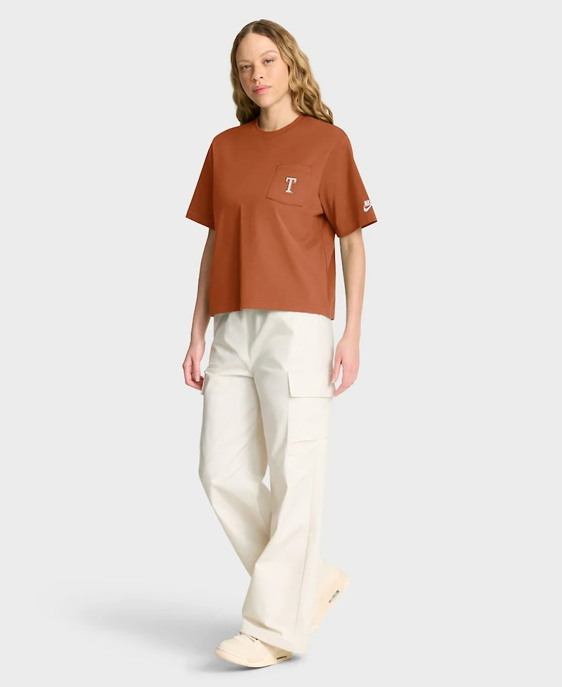 Nike Women's Texas Orange Longhorns Legacy Pocket Boxy T-Shirt