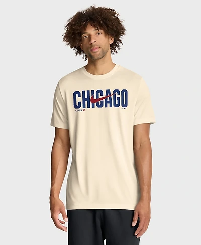 Nike Men's Cream Chicago Cubs Swoosh Legend Dri-fit T-Shirt