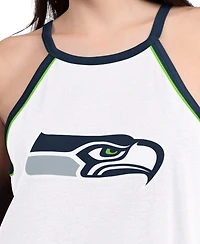 G-iii 4Her by Carl Banks Women's White Seattle Seahawks Redemption Win Slub Tank Top