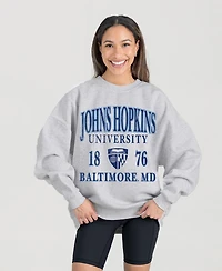 Gameday Couture Women's Ash Johns Hopkins Blue Jays Premium Fleece Pullover Sweatshirt