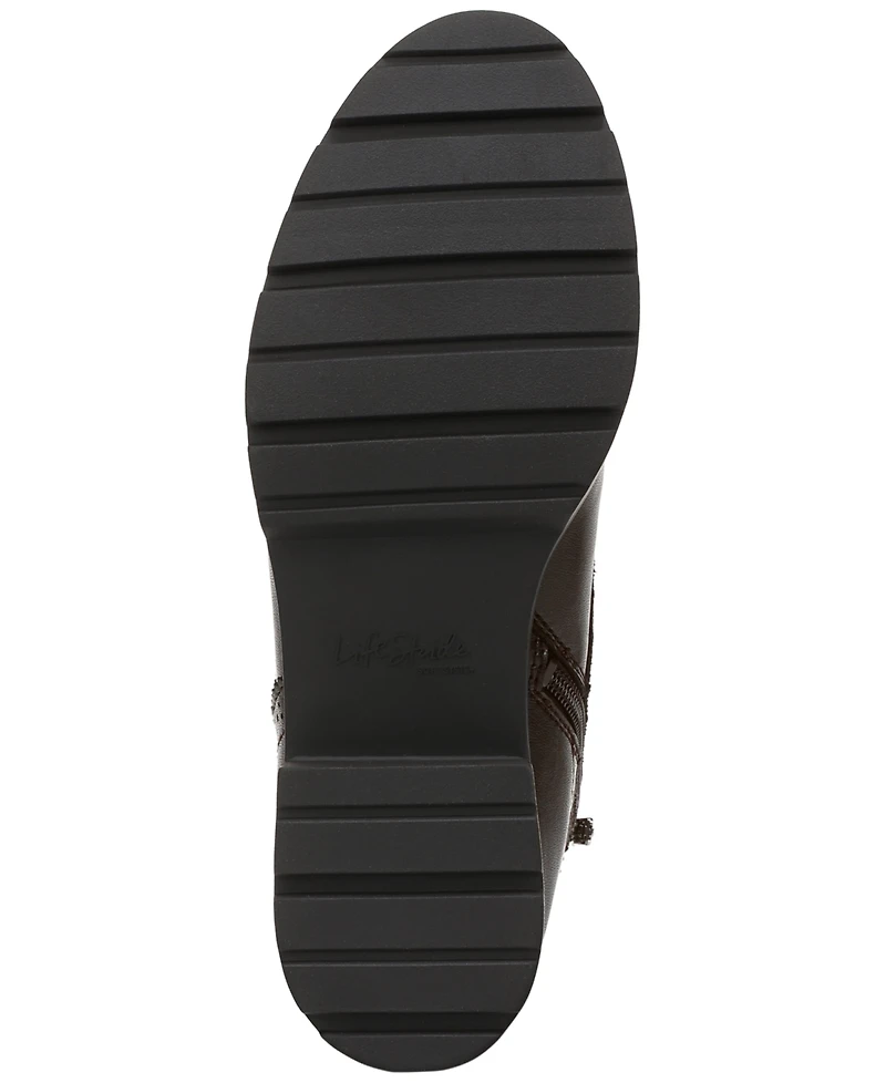 LifeStride Women's Lena Zip Lace-Up Booties