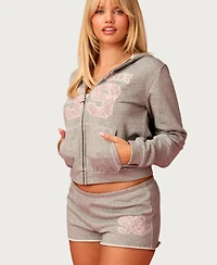 Edikted Women's Team Barbie Terry Zip Up Hoodie