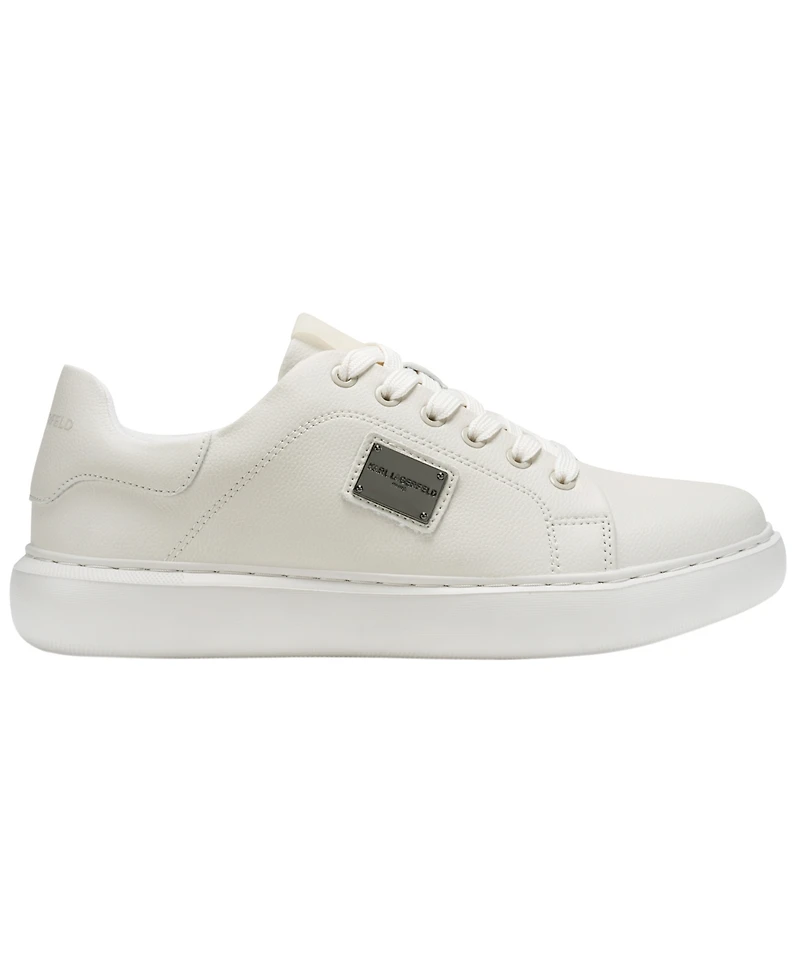 Karl Lagerfeld Paris Men's Logo Plate Lace Up Sneakers