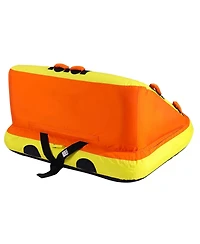 Hikeen Towable Tube for Boating Riders Inflatable Towable Tubes with Deck Seats and Backrest Water Sport Tube for Boat to Pull Full Nylon Cover