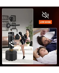 Xo 5-in-1 Punching Bag with Stand, Freestanding Heavy Boxing Bag with Suction Base, Adjustable Training Equipment for Mma Kickboxing Home Gym