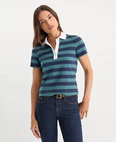 Good American Women's Short-Sleeve Polo Shirt, Created for Macy's