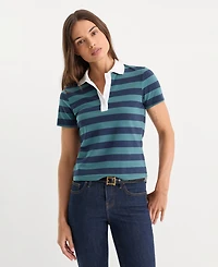 Good American Women's Short-Sleeve Polo Shirt, Created for Macy's