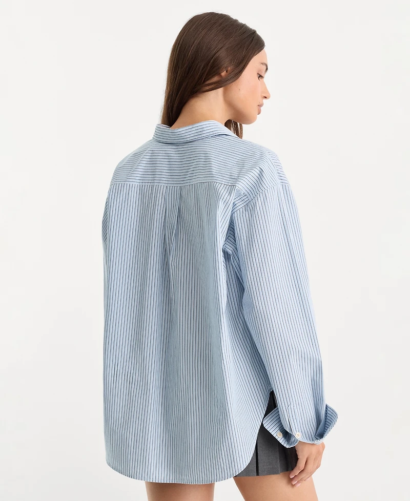 Good American Women's Oversized Collared Shirt