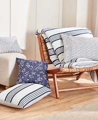 Anne Klein Archer Stripe Cotton Blend -Piece Comforter Set