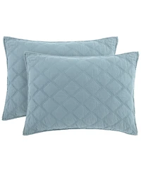 Anne Klein Diamond Cotton 3-Piece Quilt Set, Full/Queen