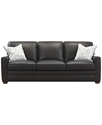 Gaspare 90" Leather 3-Seat Sofa, Macy's Exclusive