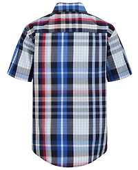 Tommy Hilfiger Boys' 8-20 Plaid Short-Sleeve Button-Front Shirt