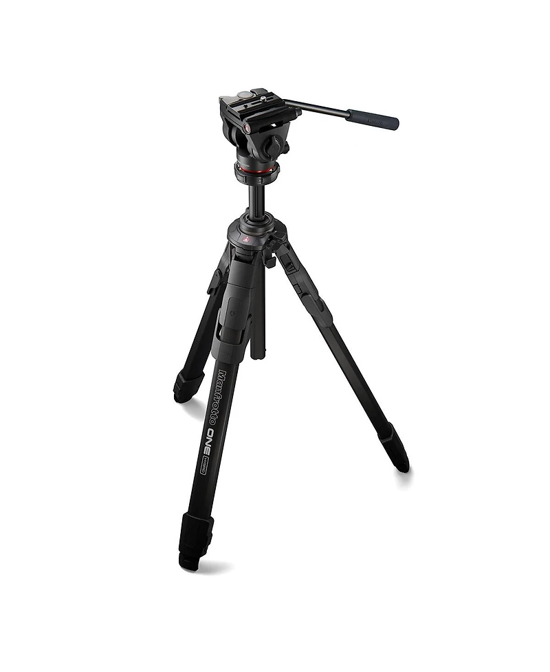 Manfrotto 500X Fluid Video Head with One Aluminum Hybrid Video Tripod
