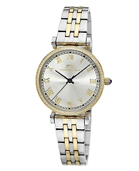 Porsamo Bleu Women's Emma Stainless Steel Two Tone with Silver Sunray Dial Watch 1141DEMS