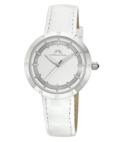 Porsamo Bleu Women's Monroe Genuine Leather Silver Tone and Watch 1491BMOL