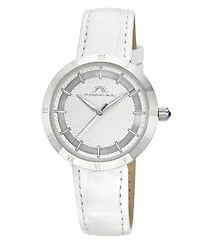 Porsamo Bleu Women's Monroe Genuine Leather Silver Tone and Watch 1491BMOL