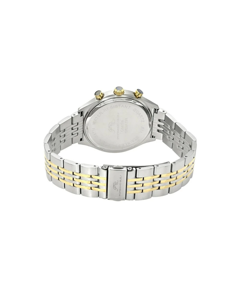 Porsamo Bleu Charlie Stainless Steel Multifunction Two Tone and Men's Watch 1262ACHS