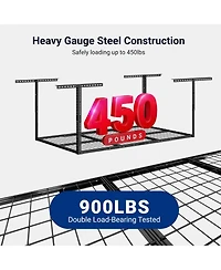 Fleximounts 2 Pack Overhead Garage Storage Adjustable Ceiling Rack