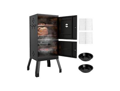 Mondawe Vertical 2-Tier Outdoor Barbeque Grill with Temperature Gauge