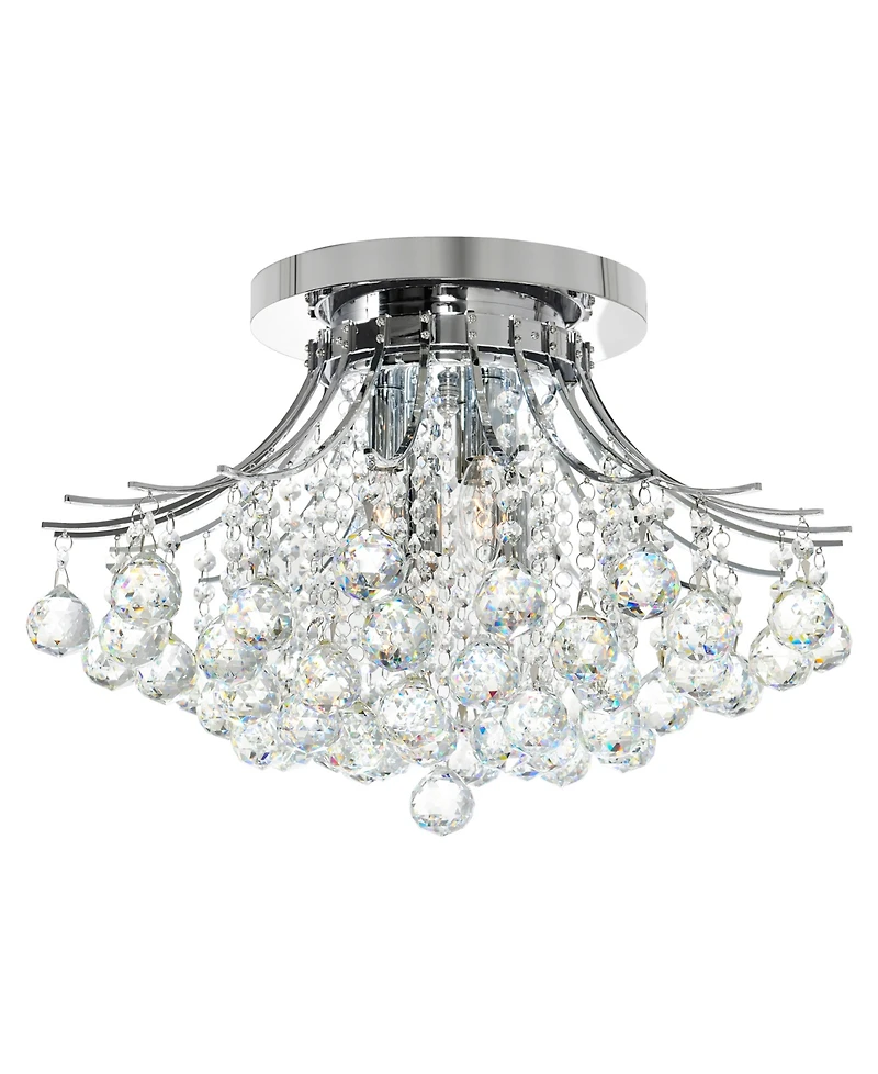 Cwi Lighting Princess 20" Metal 6-Light Crystal Flush Mount