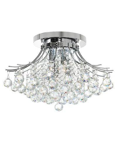 Cwi Lighting Princess 20" Metal 6-Light Crystal Flush Mount