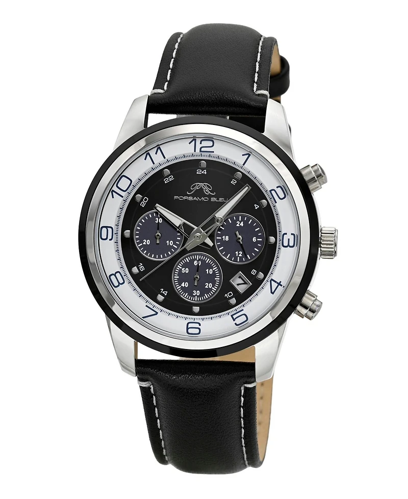 Porsamo Bleu Men's Arthur Genuine Leather Band Watch 1091GARL
